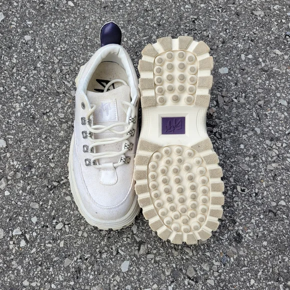 Eytys Angel White Canvas Platform Sneakers - Picture 5 of 6